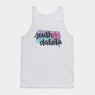 south dakota - calligraphy and abstract state outline Tank Top